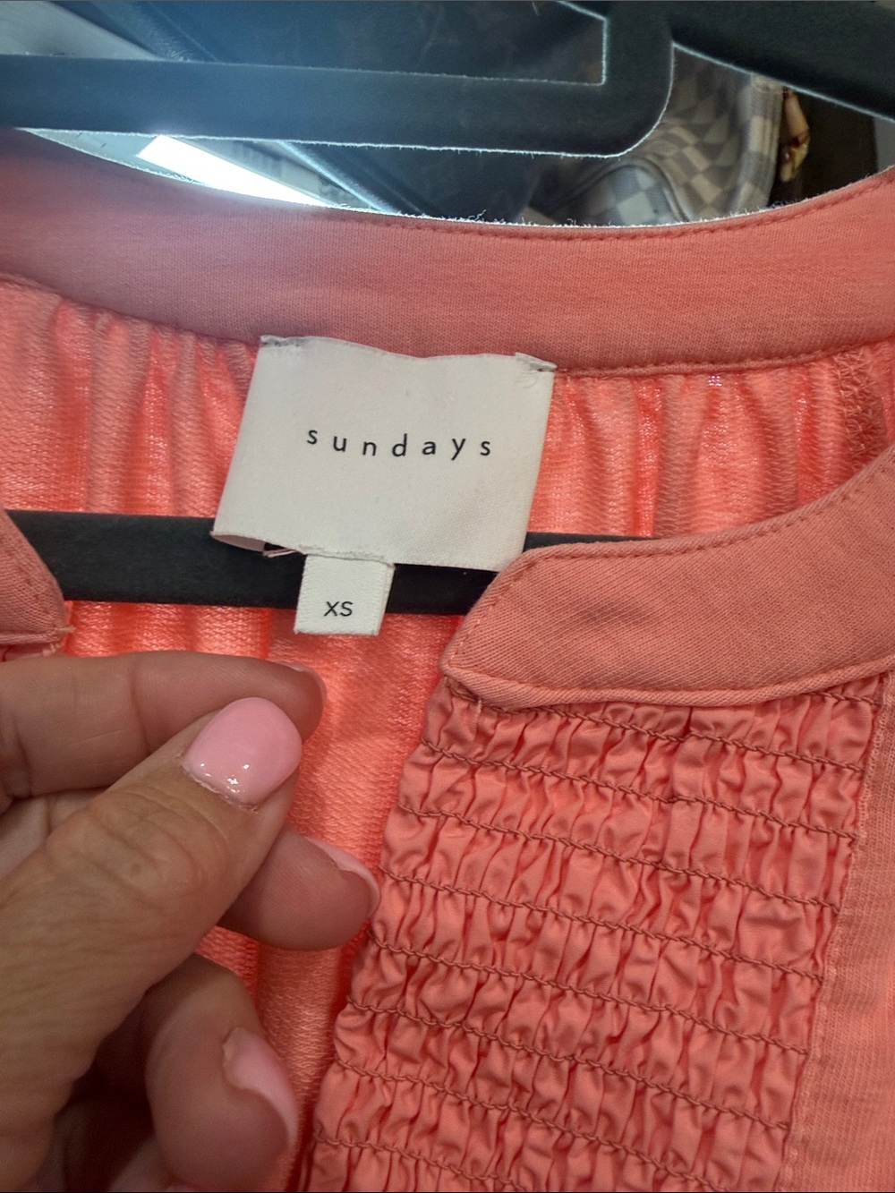 sundays Coral Mini Dress with Puff Sleeves - Picture 5 of 5